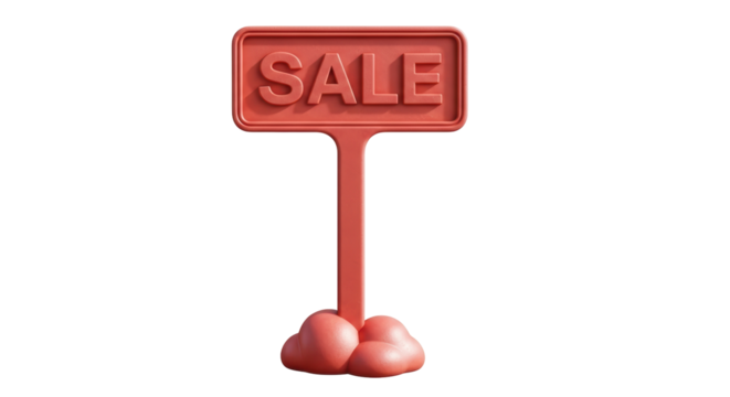Isolated Sale Sign