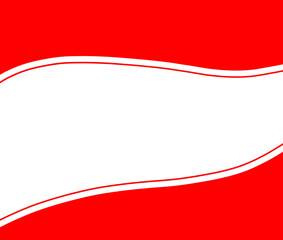 Abstract red and white background with ribbon and festive design elements