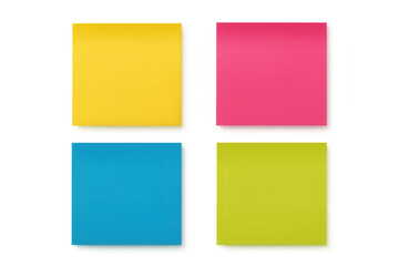 Colorful sticky notes on a transparent background provide space for reminders, messages, and creative ideas