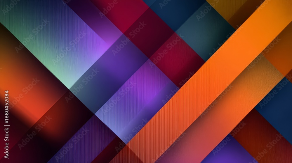 Poster vibrant geometric abstract background featuring colorful intersecting lines and dynamic shapes for m