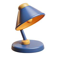 3D isometric desk lamp isolated on white background.