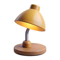 3D isometric desk lamp isolated on white background.