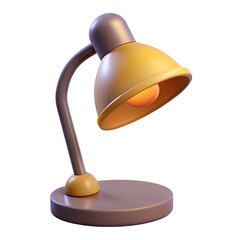 3D isometric desk lamp isolated on white background.