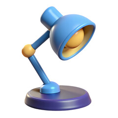 3D isometric desk lamp isolated on white background.