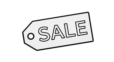 Isolated Sale Tag