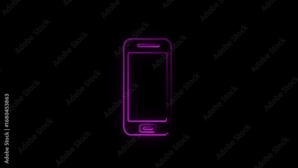Aufkleber technology icon on black background. information technology. digital communication. device icon. glo
