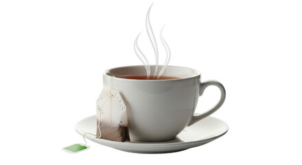 Isolated Cup of Tea with Tea Bag