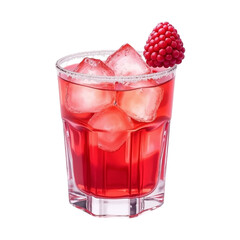 A natural aesthetic painting of a crimson beverage.