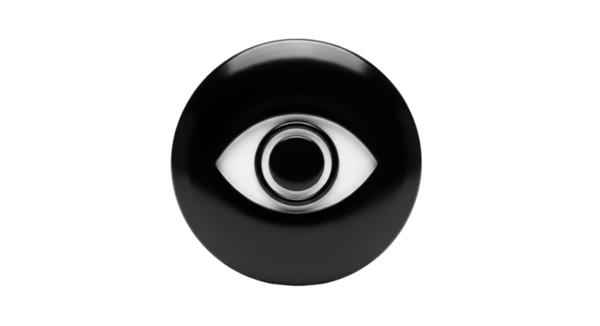 Isolated Eye Icon in Circle