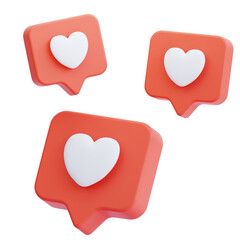 Love Button 3D Graphic Illustration