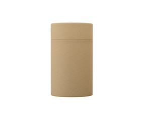 Kraft paper jar packaging. Eco-friendly, sustainable cylindrical container. 3d illustration