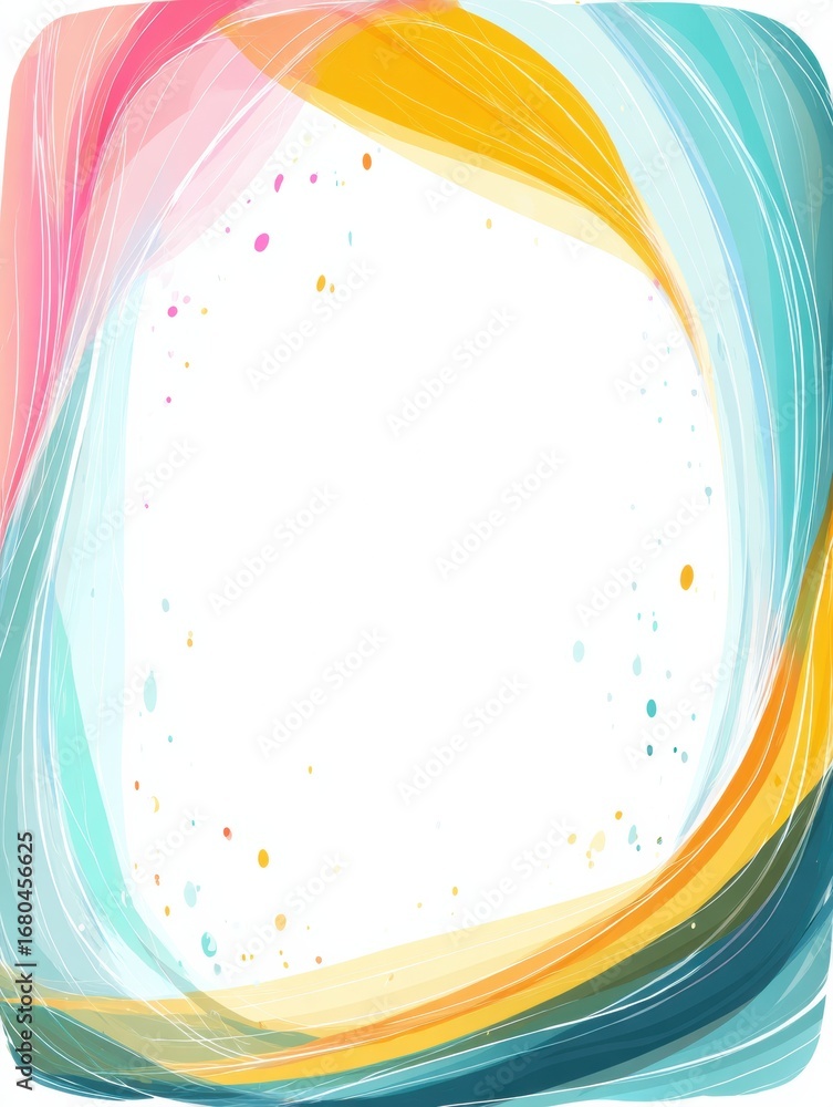 Poster colorful abstract swirl design with vibrant hues and soft edges suitable for backgrounds and creativ