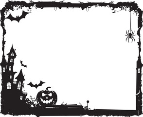 Black Illustration frame art halloween holiday decoration graphic