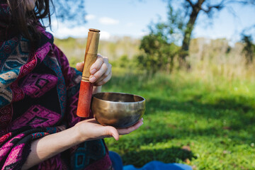 Experience the soothing sounds of Tibetan Singing Bowls and the tranquility of Nature, creating a...