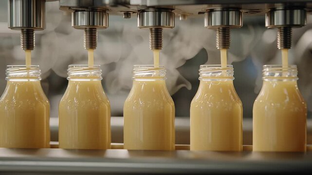 Efficient food processing in industry utilizes pasteurization techniques for safety and quality in every bottle of liquid produced