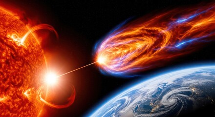 Solar Flare Impacting Earth Dramatic Cosmic Event