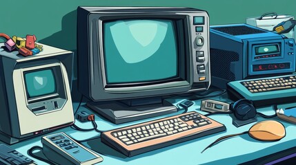 Cartoon-style illustration: 12-year-old Sam sits at his laptop, explaining a cybersecurity breach to a group of IT experts in a high-tech control room. A large holographic screen displays a digital lo