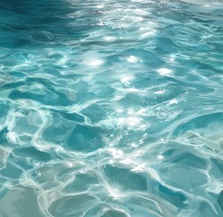 Obraz premium Rippled turquoise water, sunlit surface