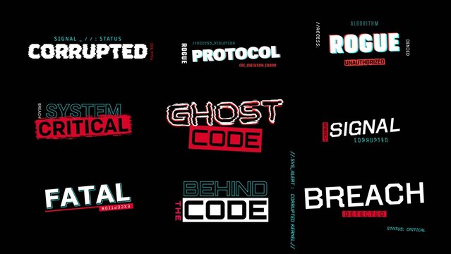 Modern Digital Glitch Titles