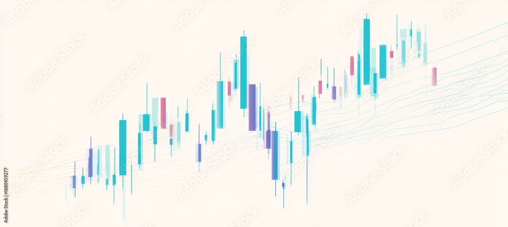 Poster graph or chart visual on white backgorund. investment business stock diagram concept. generative ai 