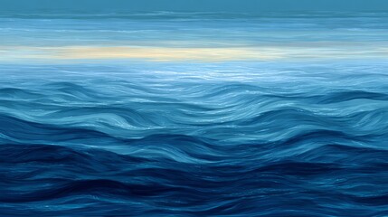 Fototapeta premium Calm ocean ripples background with gentle sea waves and soft water surface texture creating a peaceful coastal atmosphere for relaxing nature wallpapers, abstract blue marine design, and tranquil seas