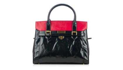 Naklejka premium Red and black handbag
