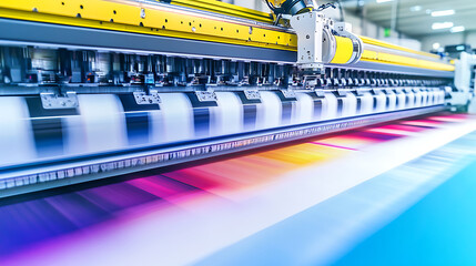 High-Speed Printing Machine in Operation