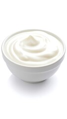 Creamy yogurt in a white bowl