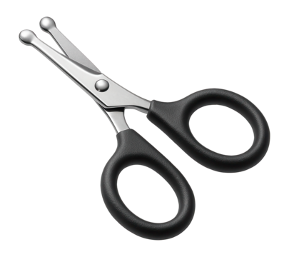 Pet grooming scissors with rounded tips