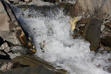 water flowing into the water
