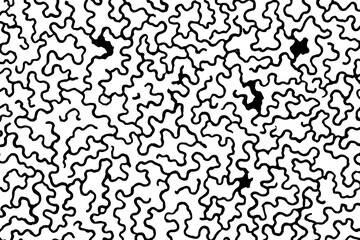 Abstract black and white pattern of organic shapes