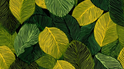 Vector geometric seamless pattern featuring modern stylish floral background with decorative leaves, elegant botanical design for textile prints, wallpaper, fabric, wrapping paper, and contemporary di