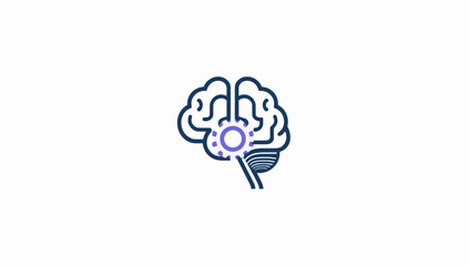 Abstract Brain with Integrated Gear Mechanism Design