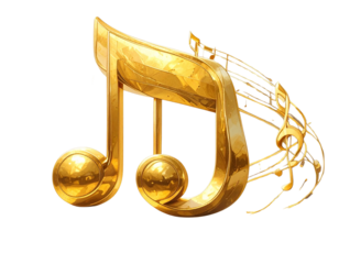 golden music note