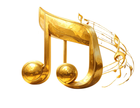 golden music note