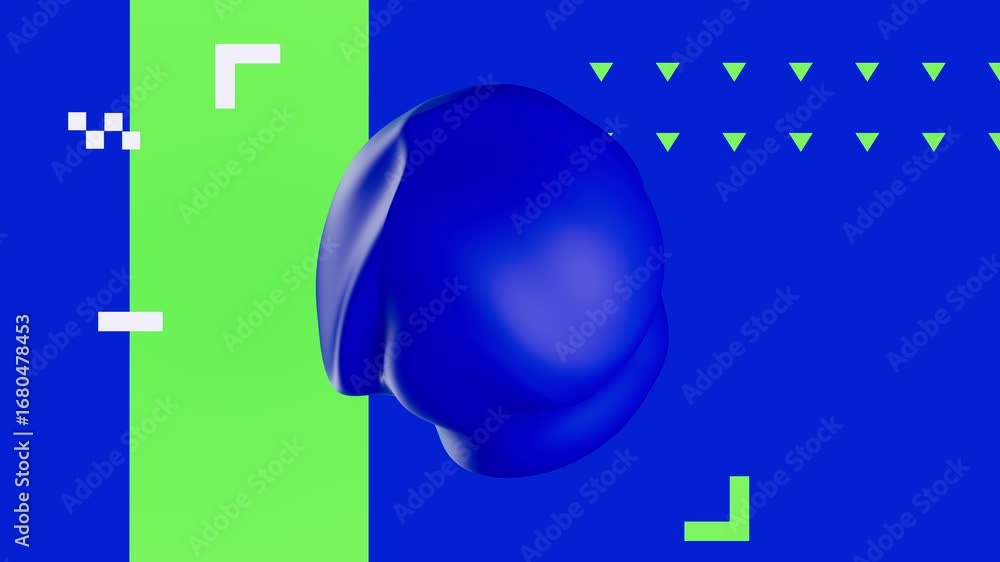 Poster 3d abstract blue sphere. motion design background. 3d rendering not ai