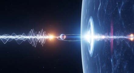 Cosmic energy wave interacting with a celestial body