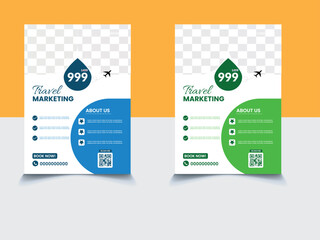 Travel Agency Flyer Design | Adventure and Vacation Promotional Template for Tourism and Holiday Packages