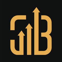 Golden GB Monogram Logo – Professional Design for Corporate, Startup, or Investment Brands