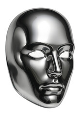 Mask with mirrored surface and reflective finish