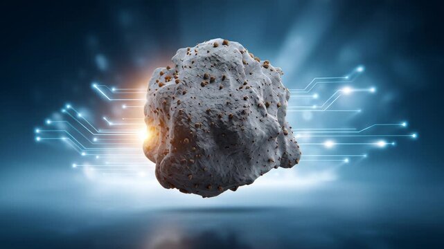 Rare earth minerals important as raw materials or components in the production of electronic parts. Rare earth and industrial factories.