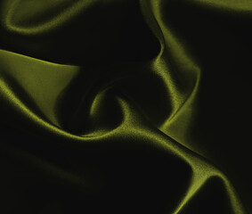 Luxury elegant background. Dark soft kelly warm green avocado hue silvery pale dusty silk satin...