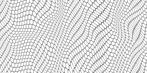 Black snake skin pattern isolated on white background. vector