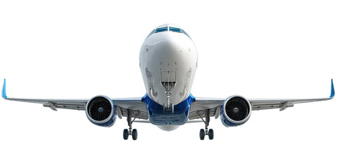 Obraz premium Front view of a commercial jet airliner