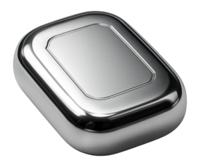 Metallic paperweight with engraved text