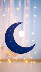 Crescent moon, soft light