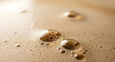 water drops on the sand