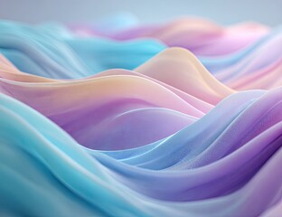 Obraz premium Abstract, flowing fabric folds in pastel colors