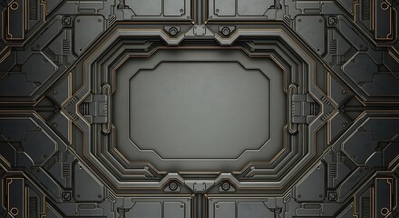 Futuristic Metallic Panel Design.