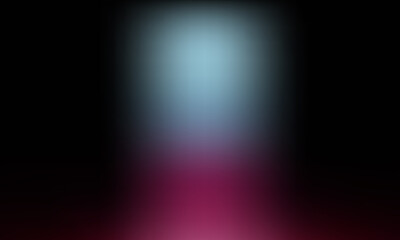 Mysterious ethereal light glow emanating from darkness with a gradient of cool blue to warm pink